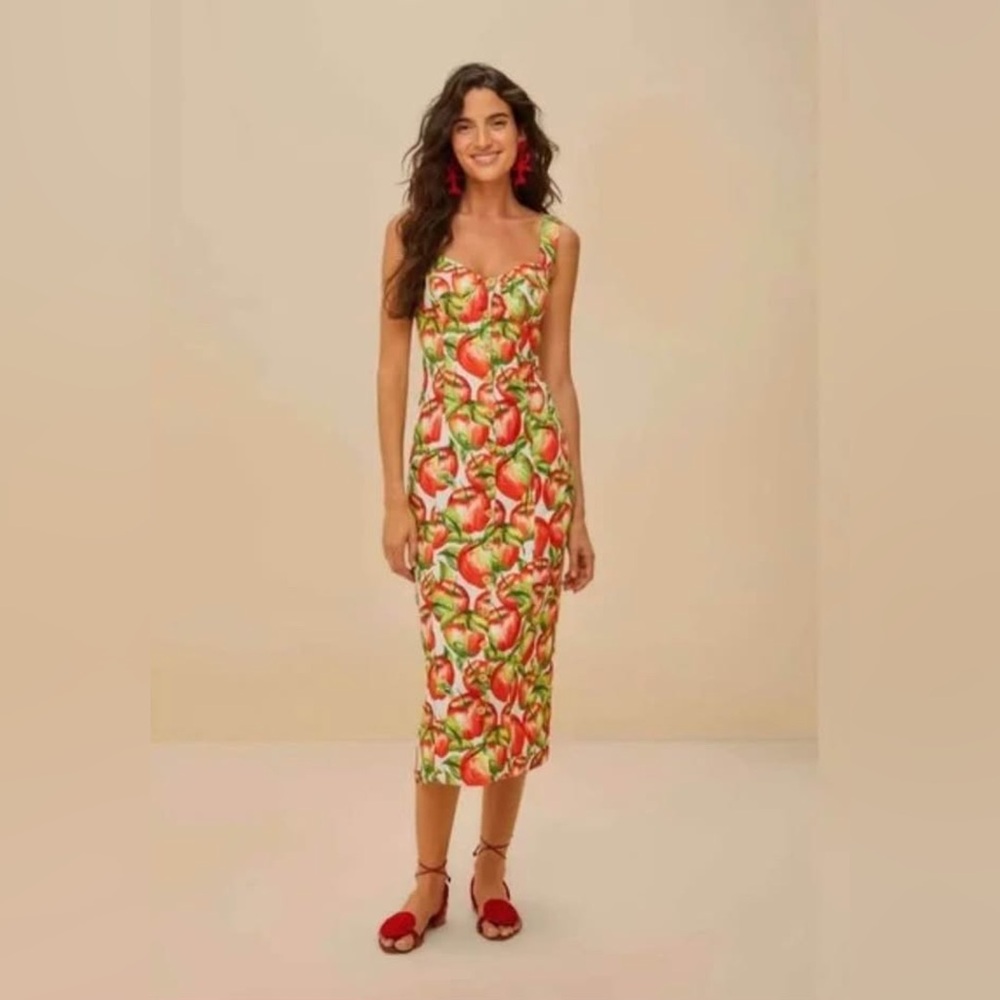 FARM Rio Apple Midi Dress XS